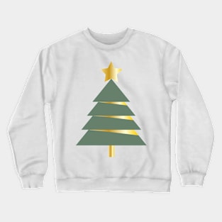 Pretty abstract golden Xmas tree Crewneck Sweatshirt